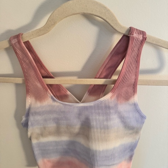 SPIRITUAL GANGSTER tie dye ribbed cropped tank sports bra - Picture 3 of 5
